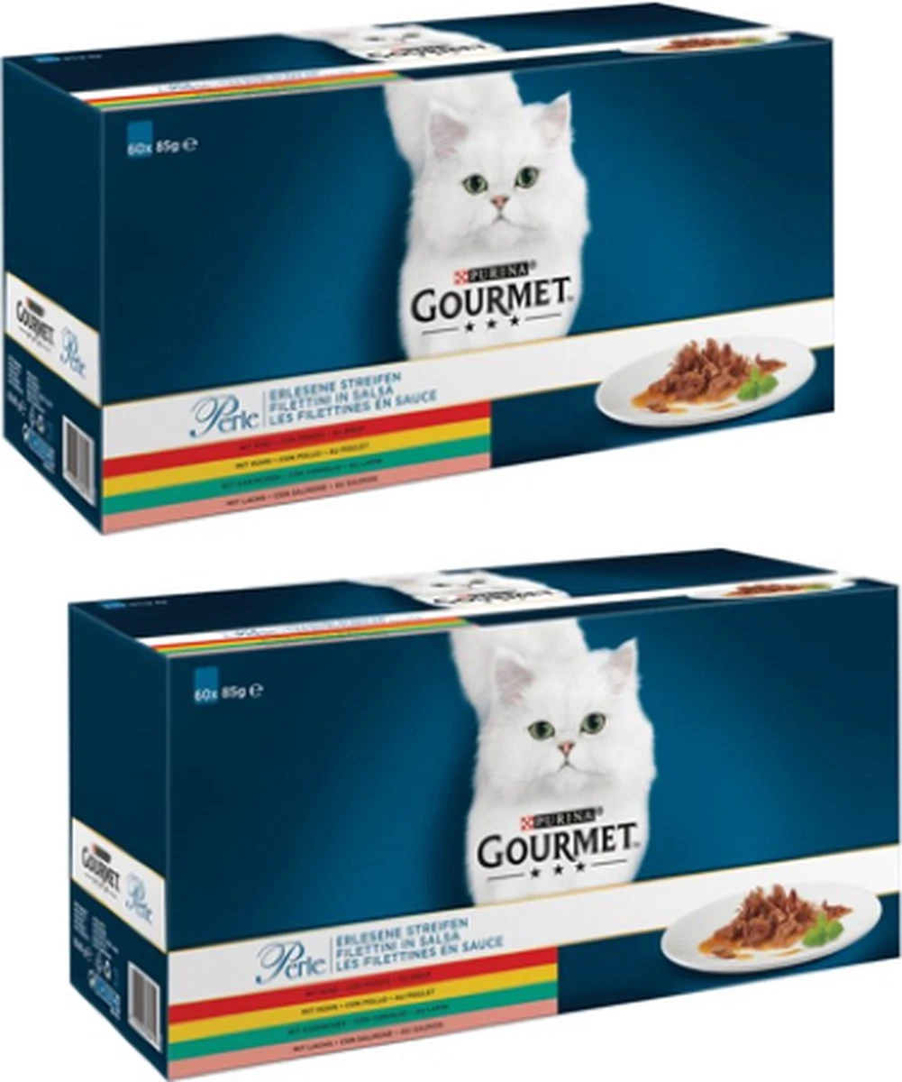 2x Gourmet Perle β Mini Filets In Saus β Kattenvoer β 60x85g