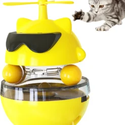 Helicat- Kattenspeelgoed – Intelligentie – Kattenspeeltjes – Interactieve – Laser – USB – Speelgoed – Geluid – Katten – Geel