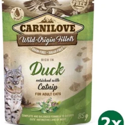 Carnilove Pouch Duck Kattenvoer 2x 24×85 Gr