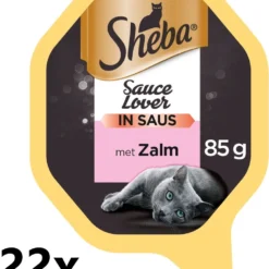 Sheba Alu – Sauce Lovers – Zalm – 22x85g – Kattenvoer Kuipje