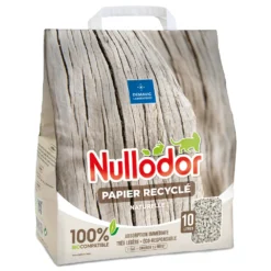 Dubbelpak 2x10l Nullodor Kattenbakvulling Papier Recyclé Kat