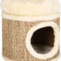 VidaXL Kattenhuis Met Luxe Kussen 33 Cm Zeegras