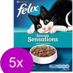 5x Felix Sensations Droog Vis – Kattenvoer – 1kg