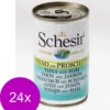 Schesir Kat Blik Gelei 140 G – Kattenvoer – 24 X Tonijn&Ham
