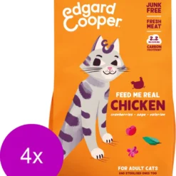 Edgard & Cooper Edgard&Cooper Adult Kip – Kattenvoer – 4 X 2 Kg