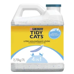 2 + 1 Gratis! 3 X Purina Tidy Cats Lichtgewicht Klonterstrooisel – Lightweight Ocean Freshness (3 X 7 L)