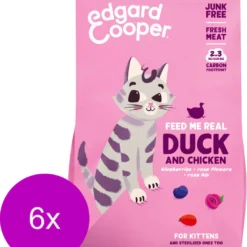 Edgard & Cooper Edgard&Cooper Kitten Eend&Kip – Kattenvoer – 6 X 325 G