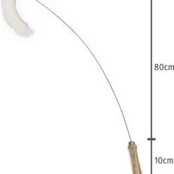 Premium Hangerset Voor Katten Met 4 Hangers. Met De Hand Gemaakt In Duitsland En Geleverd Met De Hand Gemaakt Van Natuurlijk Materiaal. Houten Handvat Met Lange, Stabiele Draad