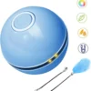 Otiume Elektrische Speelbal – Slimme Interactieve Zelfrollende Bal – Speelgoed Voor Katten – Kattenspeelgoed – Blauw