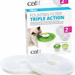 Catit Filters Triple Action 2 Pack – Kanttendrinkbak – 4×14.5×17.5 Cm Wit