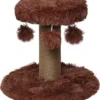 Topmast Krabpaal Fluffy Rio – Bruin – 39 X 39 X 34 Cm – Krabpaal Voor Katten – Met Kattenspeeltjes – Duurzaam Sisal Touw