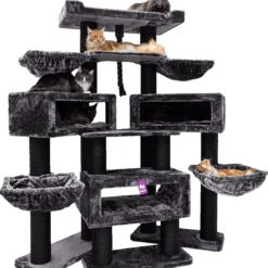 Petrebels Alley 200 Krabpaal XXL – Pepper – Voor Grote Katten – 187 X 82 X 200 Cm