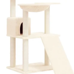 La Dolce Vita – Kattenmeubel Met Sisal Krabpalen 83 Cm Crèmekleurig