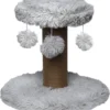 Topmast Krabpaal Fluffy Rio – Grijs – 39 X 39 X 34 Cm – Krabpaal Voor Katten – Met Kattenspeeltjes – Duurzaam Sisal Touw
