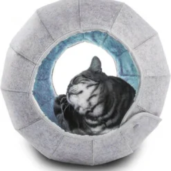 Donut Vorm Katten Bed Huis Huiskamer Slaapkamer, Kat Speelgoed Huisje Interactieve Zachte Kitten Opvouwbare Huis Pet Tunnel Speelgoed Bedje