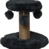 Topmast Krabpaal Fluffy Rio – Zwart – 39 X 39 X 34 Cm – Krabpaal Voor Katten – Met Kattenspeeltjes – Duurzaam Sisal Touw