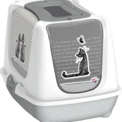 Flamingo Kattenbak Trendy L – Wit – 57 X 45 X 43 Cm