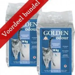 Pet-Earth Golden Odour – Kattenbakvulling – Perfecte Klontvorming – 2 X 14 Kg