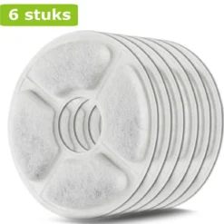 Petloverz Drinkfontein Filters – Navulling Set – 6 Stuks – Voor Katten En Honden
