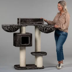 Krabpaal Voor Grote Katten Devon Rex Plus Taupe Van RHRQuality