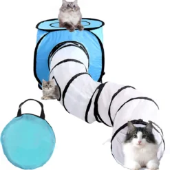 Vanplay Kattentunnel Opvouwbare Kitten Kattenspeelgoed Tunnel En Tent Met Opbergtas Voor Katten Puppy’s Kittens Konijnen