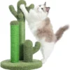 Krabpaal – Krab Paal – Krabben – Road Cactus Krabpaal Voor Katten – Sisal Cat Krabpaal Met Bal – (H: 68,5 Cm / 27 Inch) Groen L