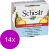14x Schesir Kattenvoer Tonijn – Ananas In Gelei 75 Gr