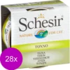 Schesir Kat Bouillon 70 G – Kattenvoer – 28 X Tonijn Blik