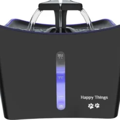 Happy Things® Drinkfontein Kat En Hond XL Kattenfontein 3Liter Met LED – 100% Geruisloos En 100% Kwaliteit – Waterfontein Kat – Verkoeling Hond/Kat – Dieren Drinkbakken – Waterdispenser