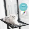 Kattenmand Voor Aan Het Raam – Kattenbed – Hangmat Kat – Kattenhangmat – Zwart – Incl. GRATIS E-Book & Kattenspeeltje!