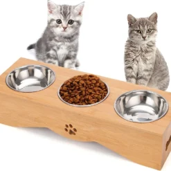 Voederstation Kat, Kattenbak, Kattenbak Op Bakstandaard, 3-delige Batches Are Coming, Voederbakset Voor Water In Voer, Voederbakken Voor Katten Of Small Dogs