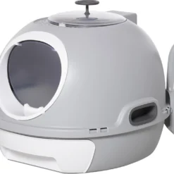 Kattenbak Met Onderbak – Katten -Kat – Dieren – Draagbaar – Grijs