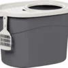 Iris Ohyama Top Entry Kattenbak TECL-20 – Kunststof – Grijs/Wit – Met Schepje