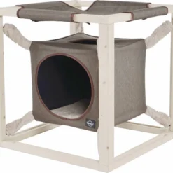 Quapas! Quapas! Quapas! Kattenbed Met Hangmat Catcube M 54x54x54 Cm Olijfgroen