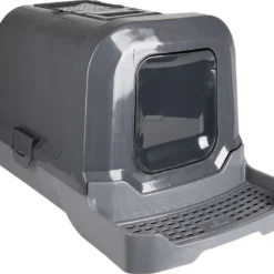 Flamingo Kattenbak Rattan – Antraciet – 43.5 X 69 X 40.5 Cm