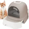 Nobleza 48WLZ – Kattenbak Met Lade – Kattentoilet Met Schepje – 52x42x38.5CM – Bruin