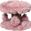 Topmast Krabpaal Fluffy Lycia – Roze – 25 X 25 X 20 Cm – Made In EU – Krabpaal Voor Kittens – Met Kattenspeeltjes – Sterk Sisal Touw – Mini Krabpaal
