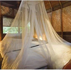 Tickless Klamboe 2 Persoons – Klamboe Baby – Klamboe XXL – 60 X 235 X 1000cm – Anti Muggennet – Extra Groot – Polyester – Inclusief Metalen Ring – Wit