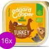 16x Edgard & Cooper Adult Paté Kuipje Organic Kalkoen – Kattenvoer – 85g