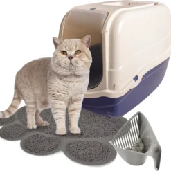 MaxxPet Kattenbakset – Incl. 12kg Kattenbakvulling – Kattenbakschepje En Kattenbakmat