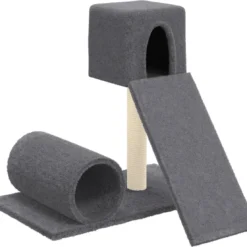 La Dolce Vita – Kattenmeubel Met Sisal Krabpalen 59 Cm Donkergrijs