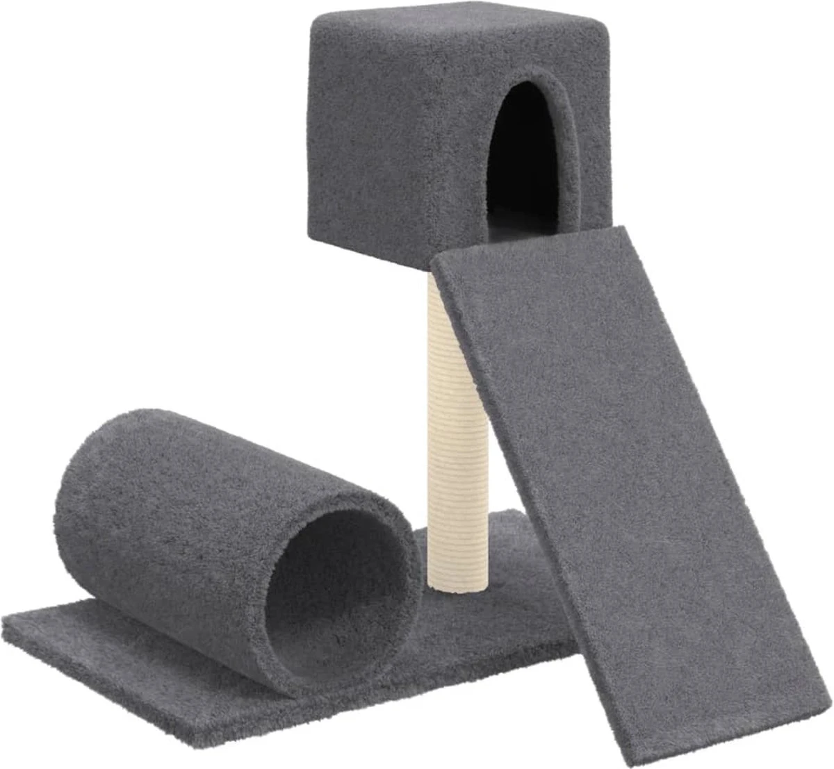 La Dolce Vita – Kattenmeubel Met Sisal Krabpalen 59 Cm Donkergrijs