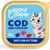 16x Edgard & Cooper Kattenvoer Kitten Pate Kabeljauw – Kip 85 Gr