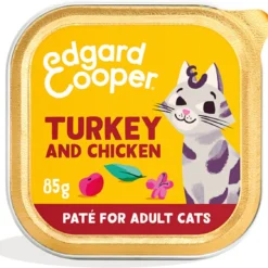16x Edgard & Cooper Kattenvoer Adult Pate Kalkoen – Kip 85 Gr