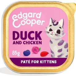 16x Edgard & Cooper Kattenvoer Kitten Pate Eend – Kip 85 Gr