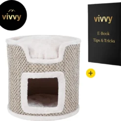 Krabton Voor Katten – Krabpaal Voor Katten 2 In 1 – Kattenmand Multifunctioneel – Hoogwaardige Materialen – 37*37*37 Cm