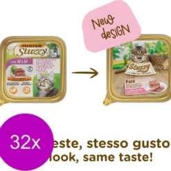 Mister Stuzzy Cat Paté Ham – Kattenvoer – 32 X 100 G