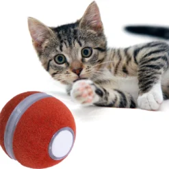 Cheerble Mini Ball – Slimme Interactieve Bal – Kattenspeeltjes Intelligentie – Automatisch – Kat Speelbal – Kattenspeelgoed – USB Oplaadbaar – Rood