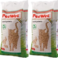 Peewee Houtkorrels Kattenbakvulling – 2 X 9 Kg (18 Kg, 28l)