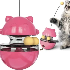 Katten Speelgoed, Kattenspeeltje, Kitten Speeltje, Kitten Speelgoed, Kitten Bal, Huisdier Speelgoed, Belonings Speelgoed, Kattenveer, Interactief Speelgoed, Intelligentie, Gezondheid, Kleur Roze